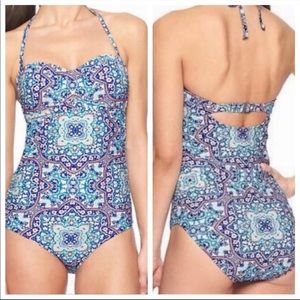 Athleta Monaco Bandeau One piece Swim Suit Size S